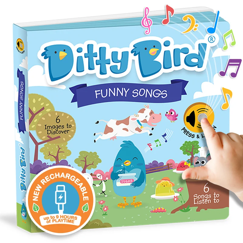 Ditty Bird Funny Songs USB-C Rechargeable Musical Sound Board Book