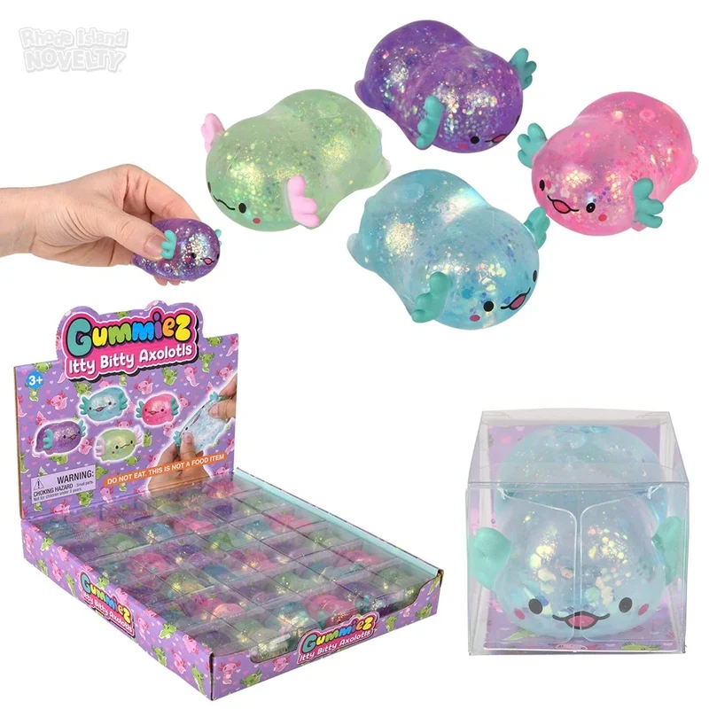 Gummiez Itty Bitty 2 Inch Squishy Axolotl Fidget