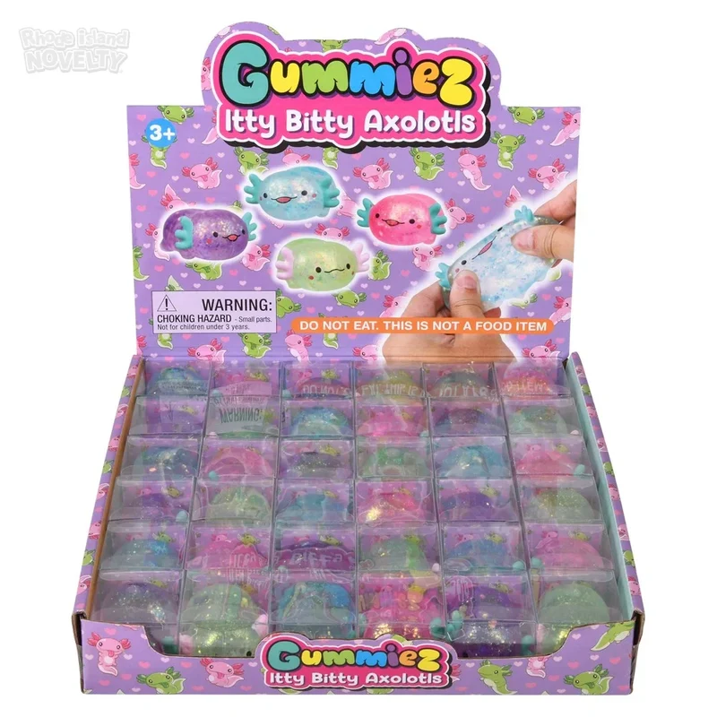 Gummiez Itty Bitty 2 Inch Squishy Axolotl Fidget