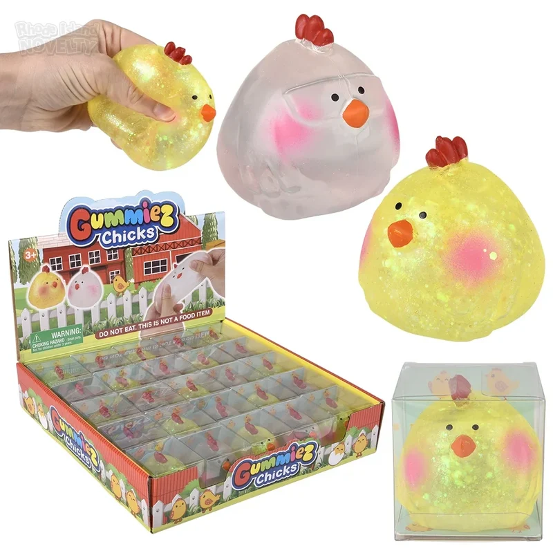 Gummiez Chicks 2.5 Inch Squeeze Fidget Toy