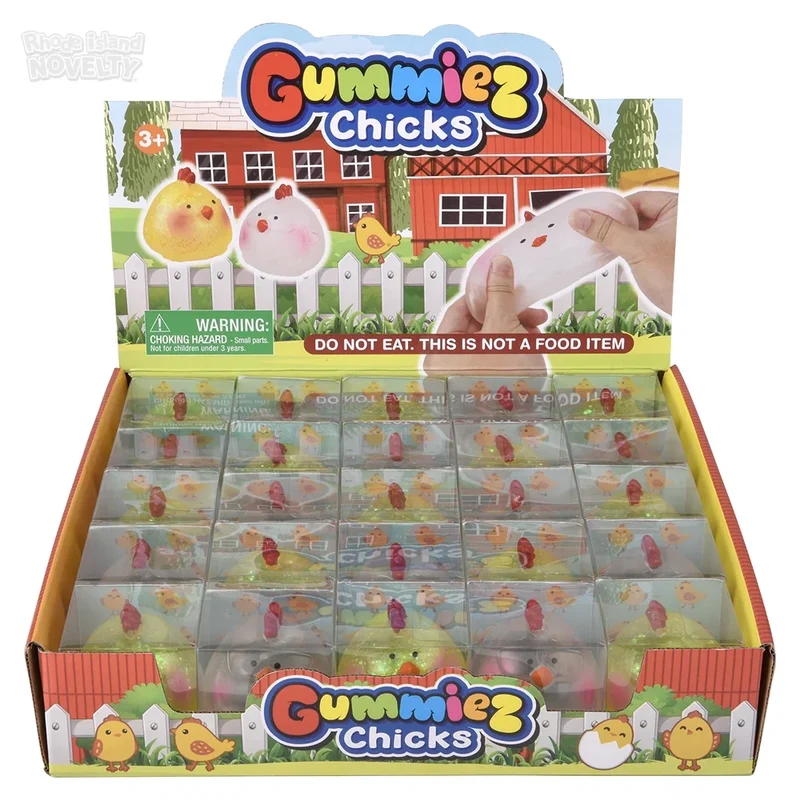 Gummiez Chicks 2.5 Inch Squeeze Fidget Toy