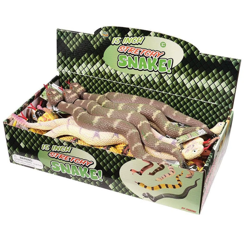 US Toy Company 15 Inch Realistic Stretchy Rubber Snakes Gag Gift Toy