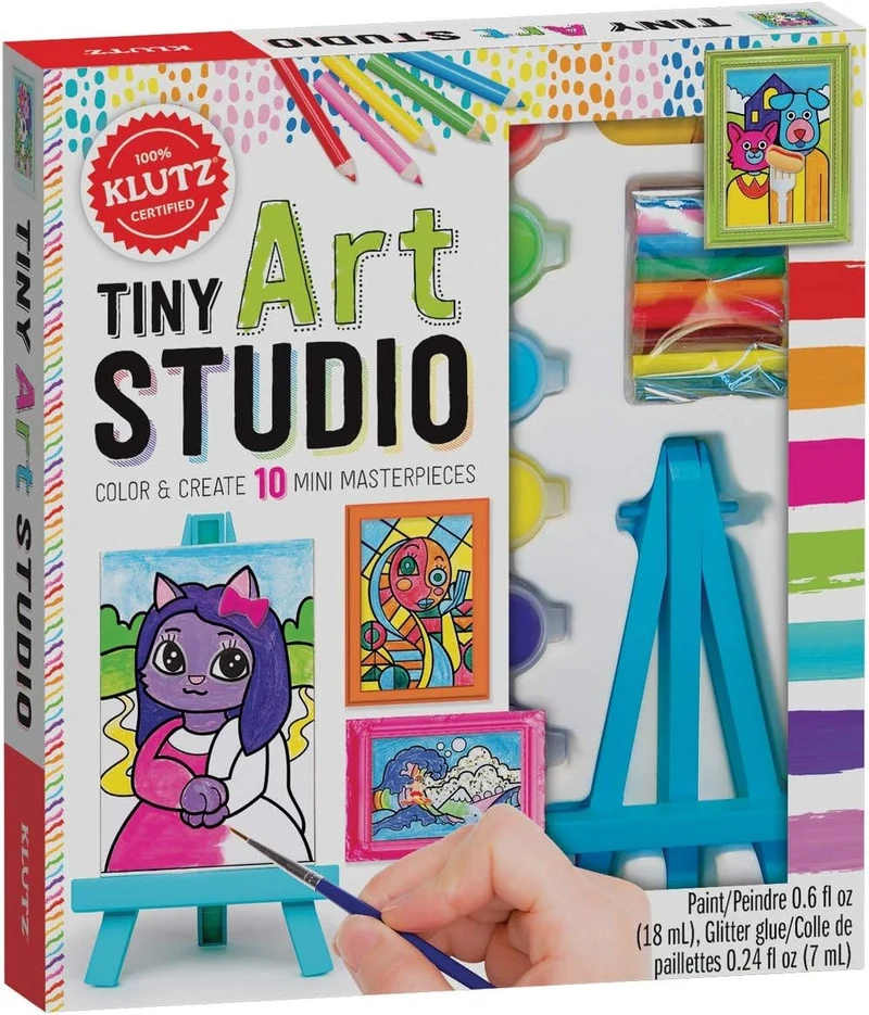 Klutz Tiny Art Studio Kids Miniature Painting and Drawing Kit