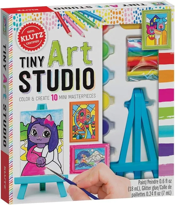 Klutz Tiny Art Studio Kids Miniature Painting and Drawing Kit
