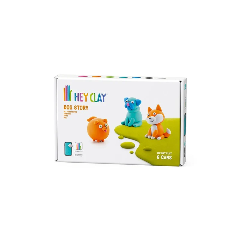 Hey Clay Dog Story Kids Air-Dry Modeling Clay Kit with App