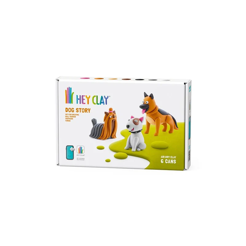 Hey Clay Dog Story Kids Air-Dry Modeling Clay Kit with App