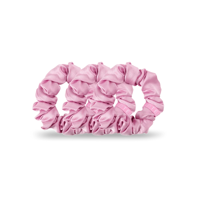 Teleties I Pink I Love You Large Silk Hair Scrunchies