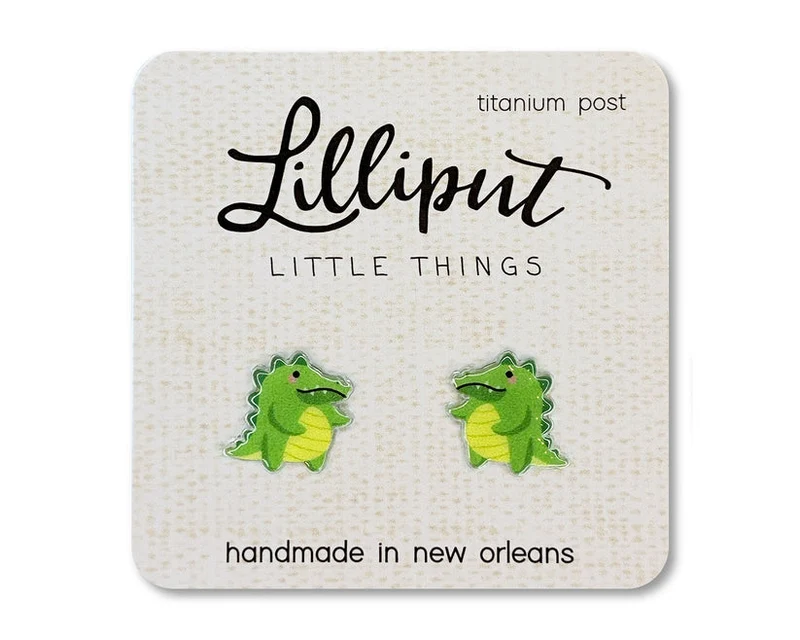 Lilliput Little Things Alligator Earrings Chonky Gator