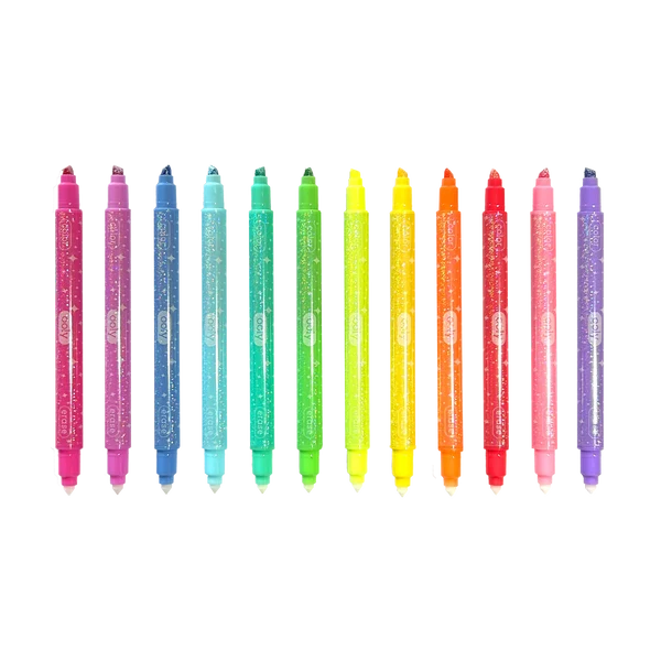 Ooly Make No Mistake Glittery Erasable Markers 12-Piece Art Set