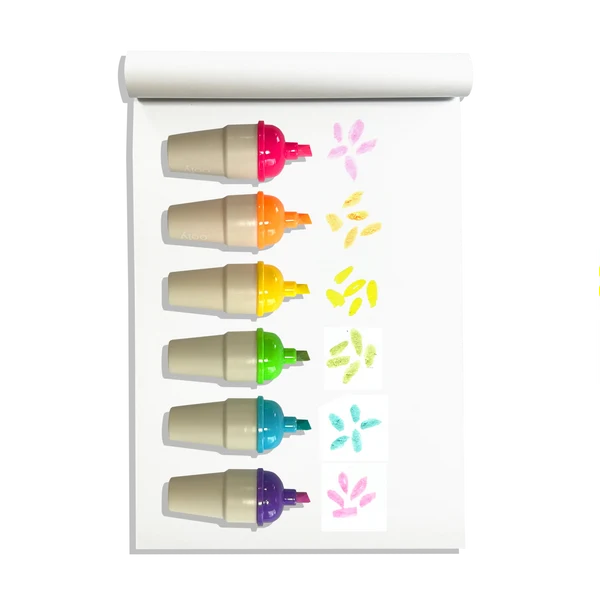 Sweet Scoops Vibrant Scented Neon Highlighters Set of 6 Smudge Proof Markers