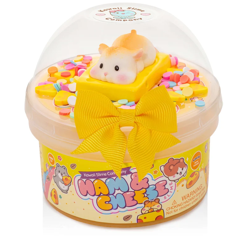 Ham and Cheese Savory Scented Glossy Signature Dome Slime