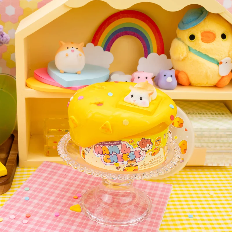 Ham and Cheese Savory Scented Glossy Signature Dome Slime