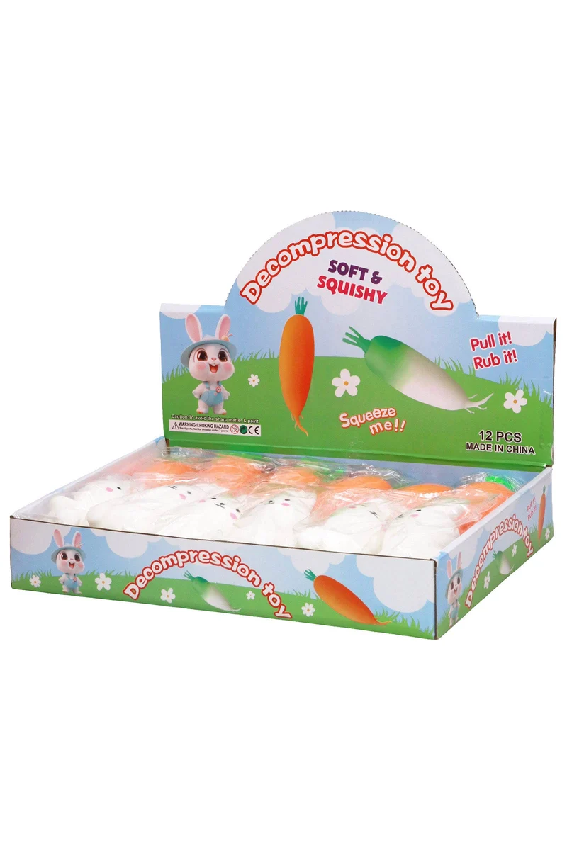 Carrot Bunny Fluffy Slime Filled Soft Squishy