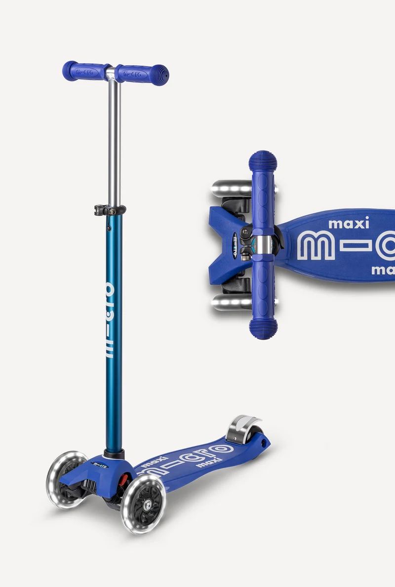 Maxi LED Micro Scooter Blue and White