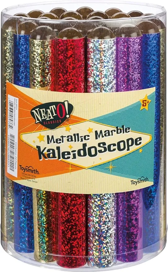 Toysmith Shiny Metallic Mylar Marble Prism Teleidoscope Educational Toy