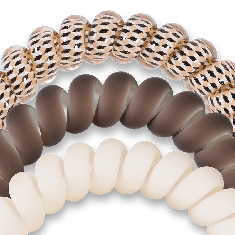 Teleties Large Toasted Spiral Hair Coils Strong Grip Bracelet Ties
