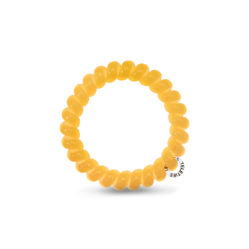 TELETIES Atomic Yellow Large No-Rip Waterproof Spiral Hair Ties