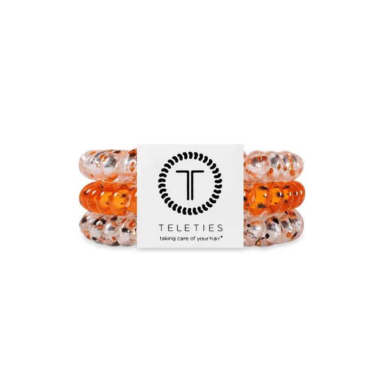 Spooky Sparkles Small No Rip Coiled Elastic Hair Ties Pack