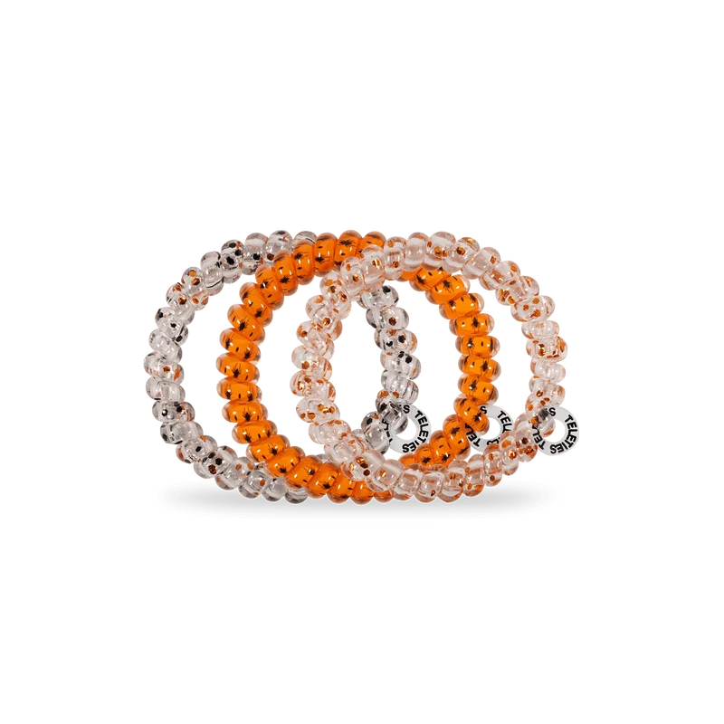 Spooky Sparkles Small No Rip Coiled Elastic Hair Ties Pack