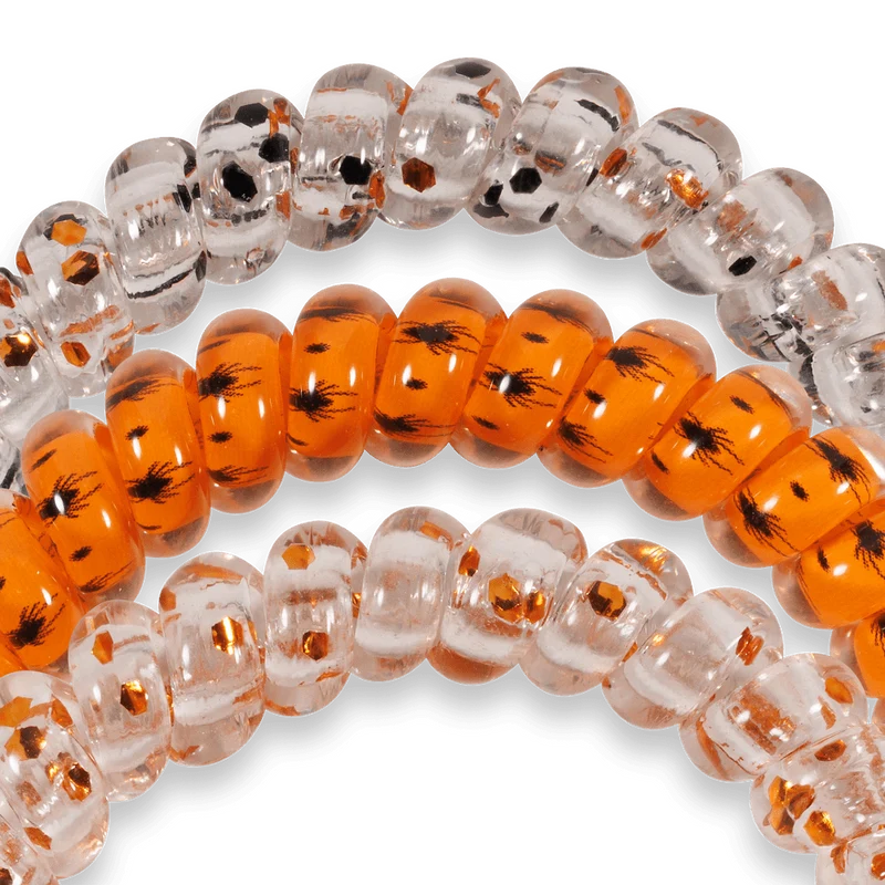 Spooky Sparkles Small No Rip Coiled Elastic Hair Ties Pack