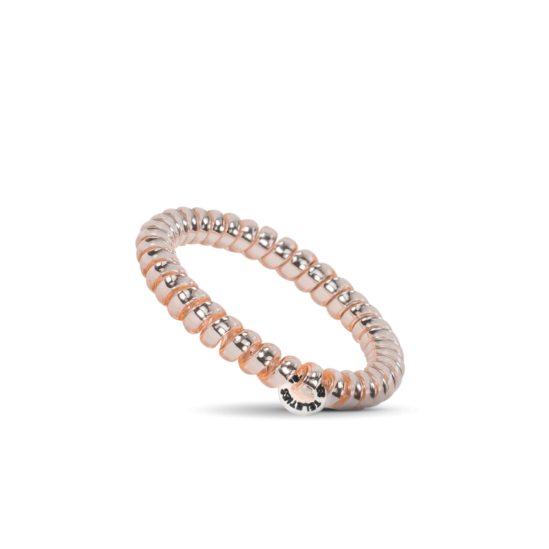 TELETIES Millennial Pink Small Hair Ties No Rip Strong Grip Elastic