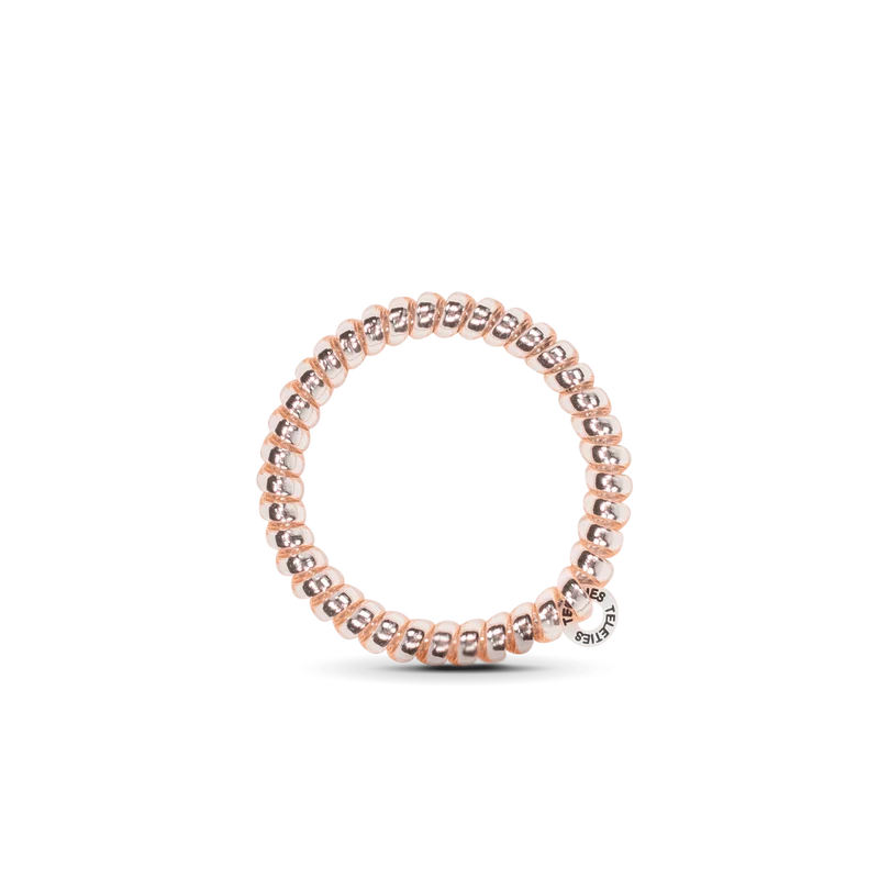 TELETIES Millennial Pink Small Hair Ties No Rip Strong Grip Elastic