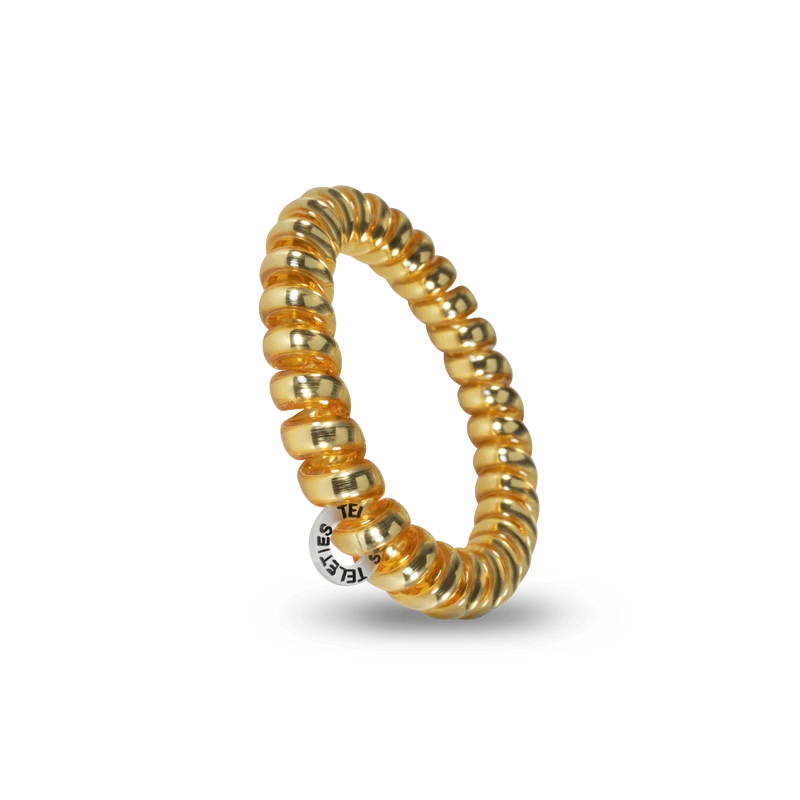 TELETIES Sunset Gold Large No Rip Spiral Hair Ties Pack