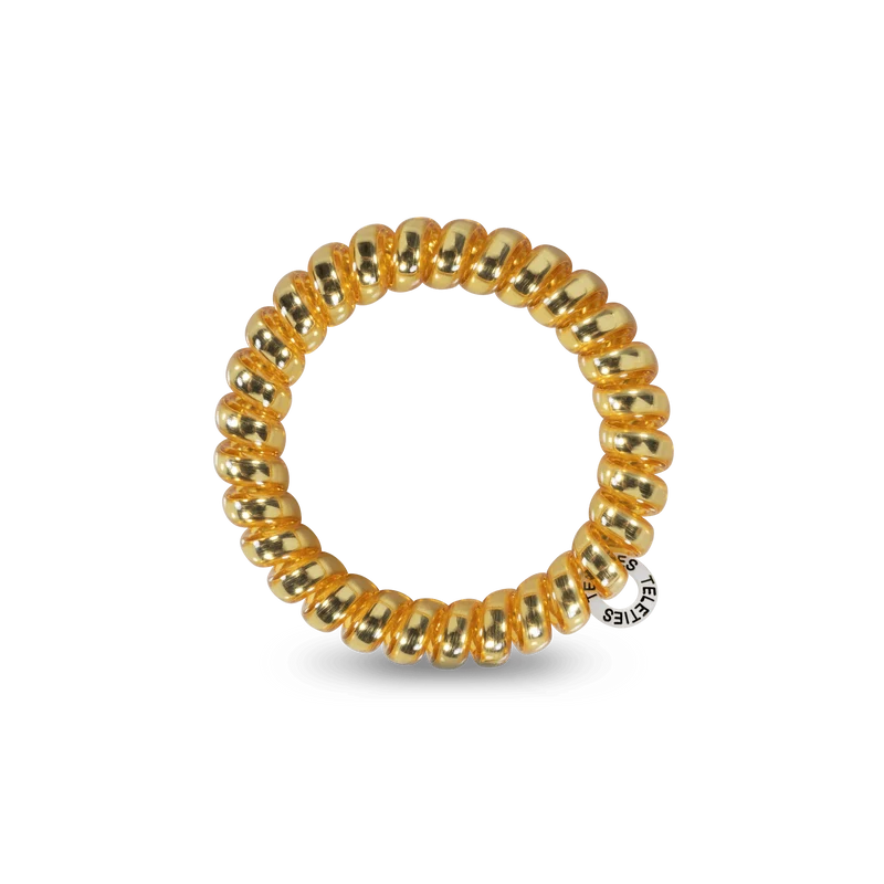 TELETIES Sunset Gold Large No Rip Spiral Hair Ties Pack