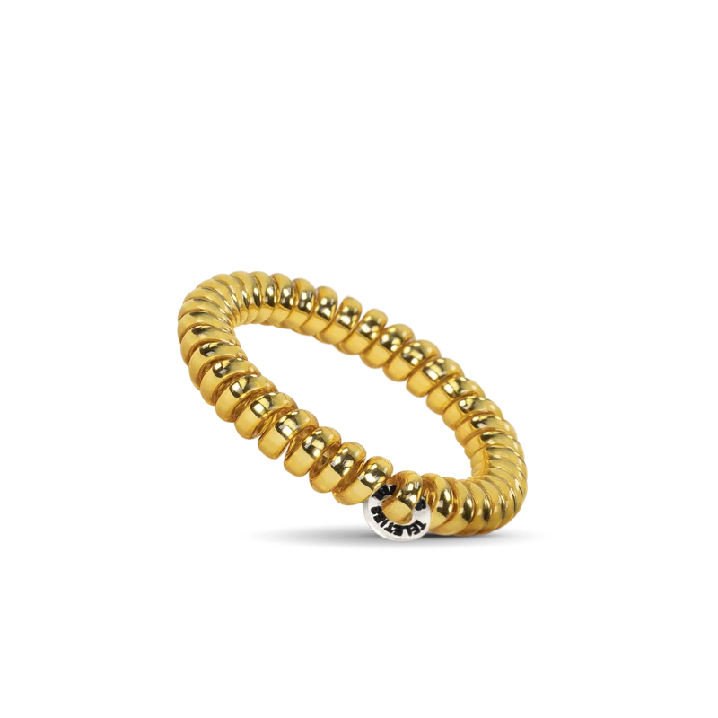 Sunset Gold Small Spiral Hair Ties No Rip Strong Grip