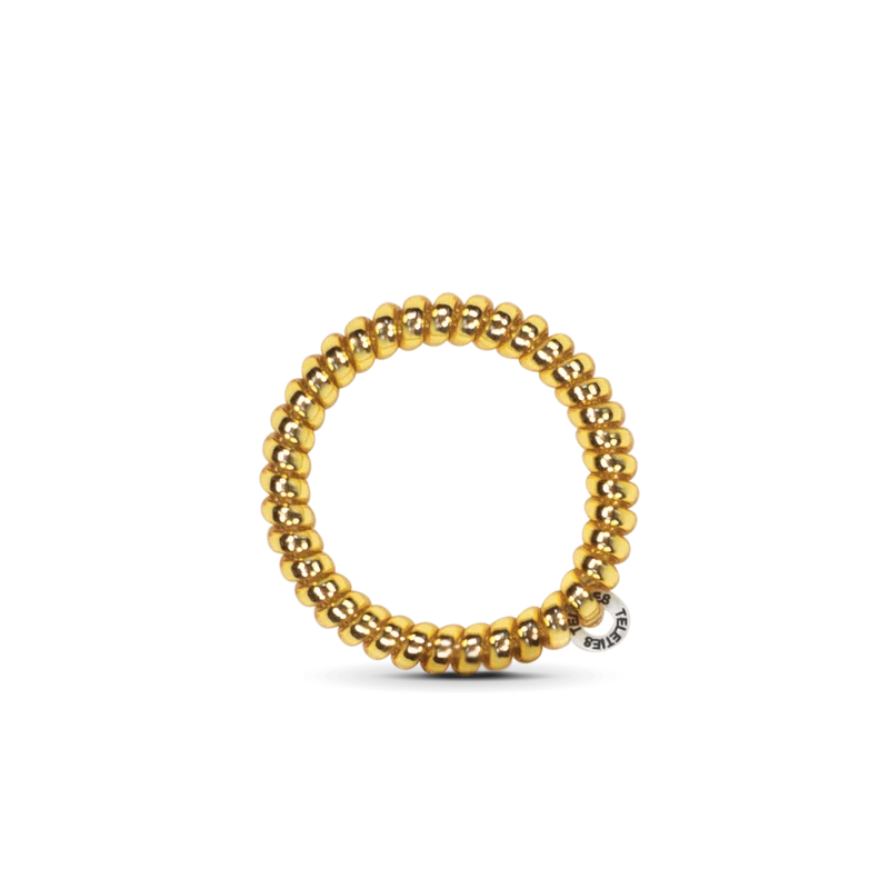 Sunset Gold Small Spiral Hair Ties No Rip Strong Grip