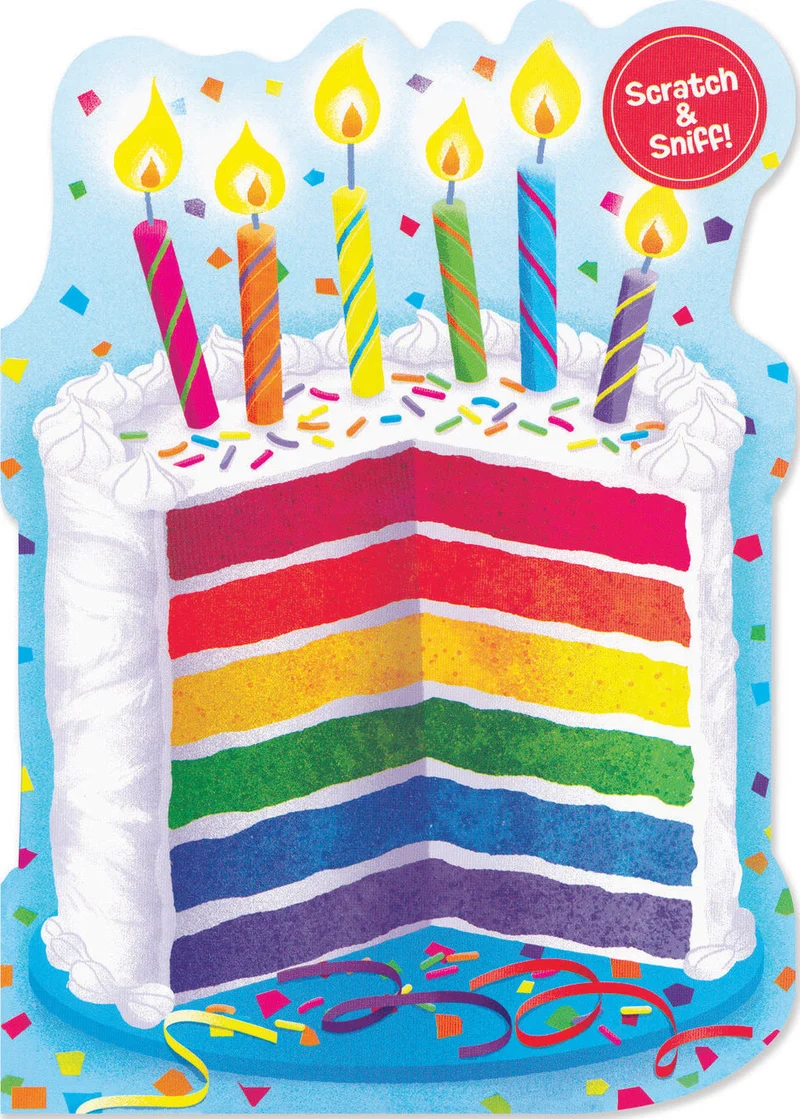 Birthday Card: Scratch & Sniff Cake