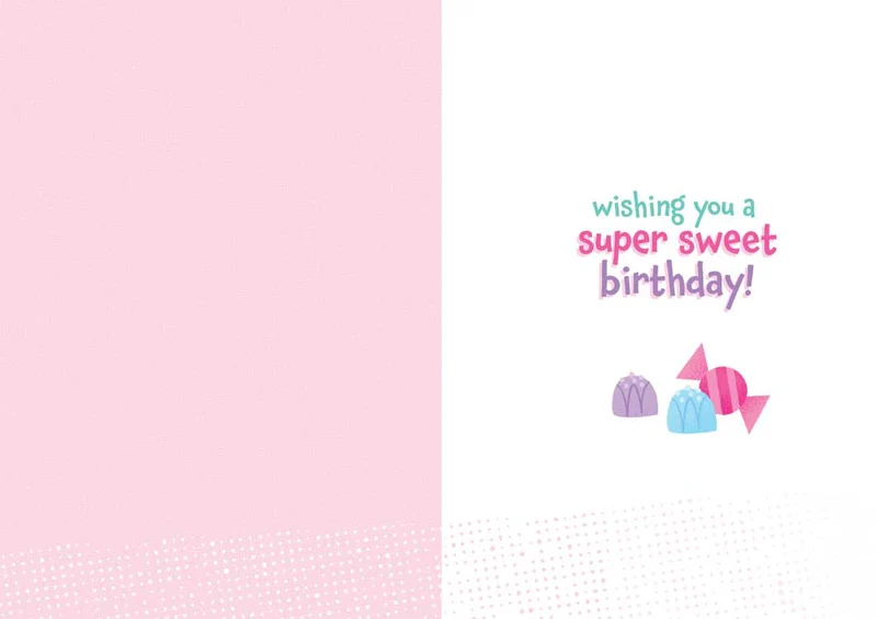 Sparkling Ice Cream Cone Birthday Greeting Card with Glitter Accents