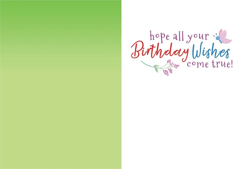 Magical Fairies Glitter Birthday Card with Foil and Envelope