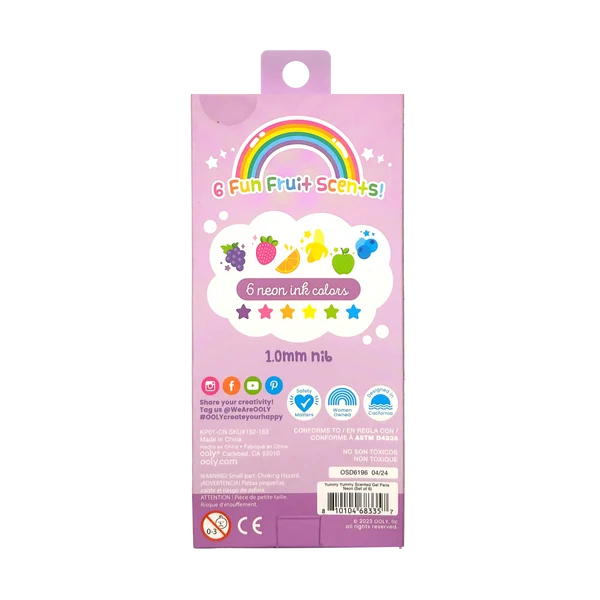 Yummy Yummy 6 Scented Neon Gel Pens