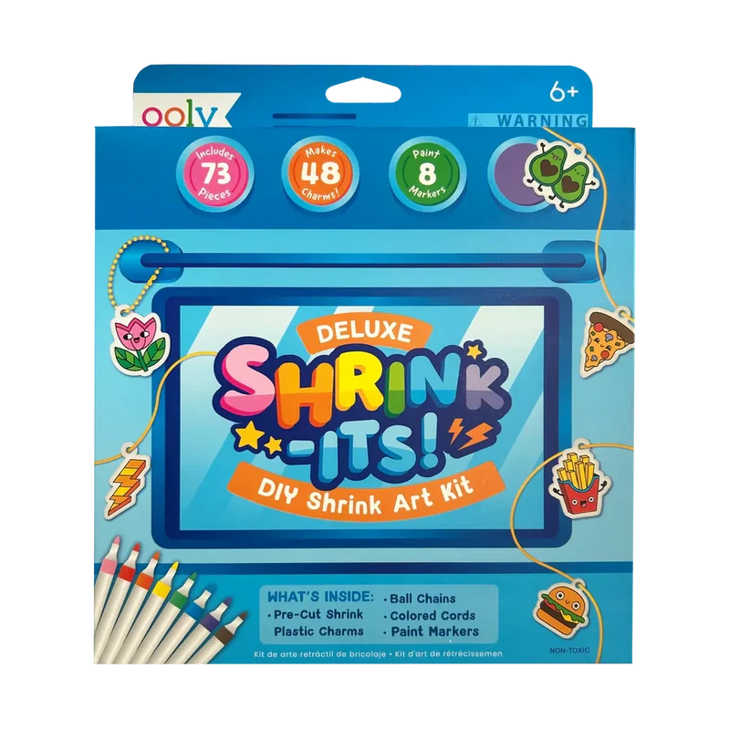 Ooly Deluxe DIY Shrink Art Kit with Markers and Charms