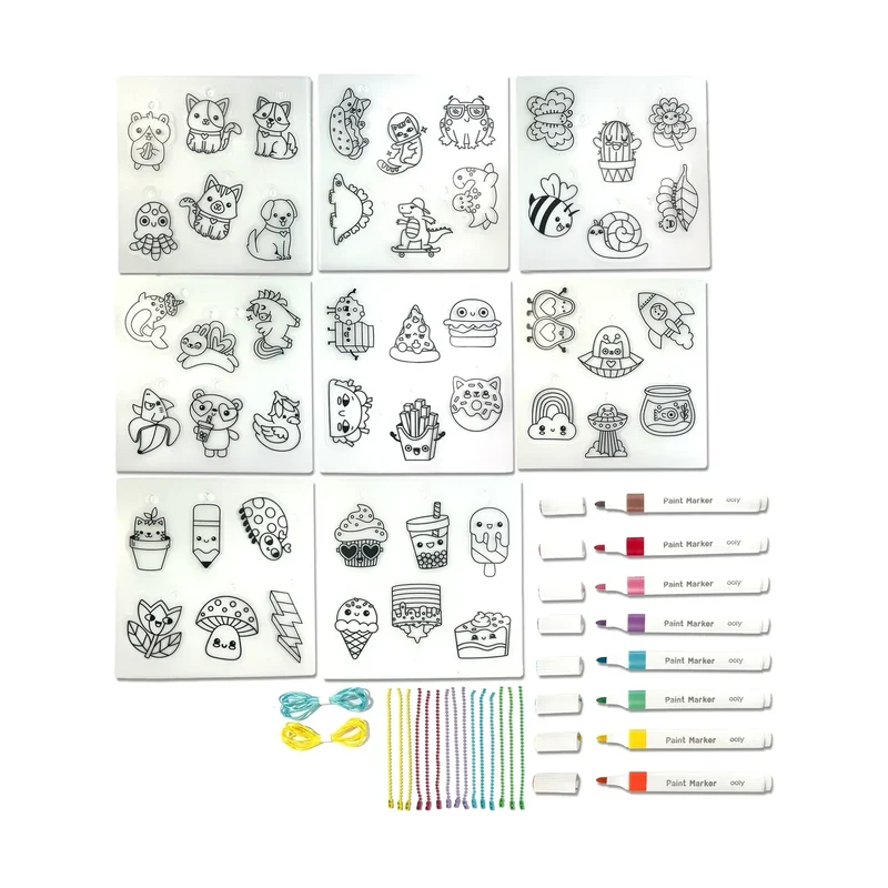 Ooly Deluxe DIY Shrink Art Kit with Markers and Charms