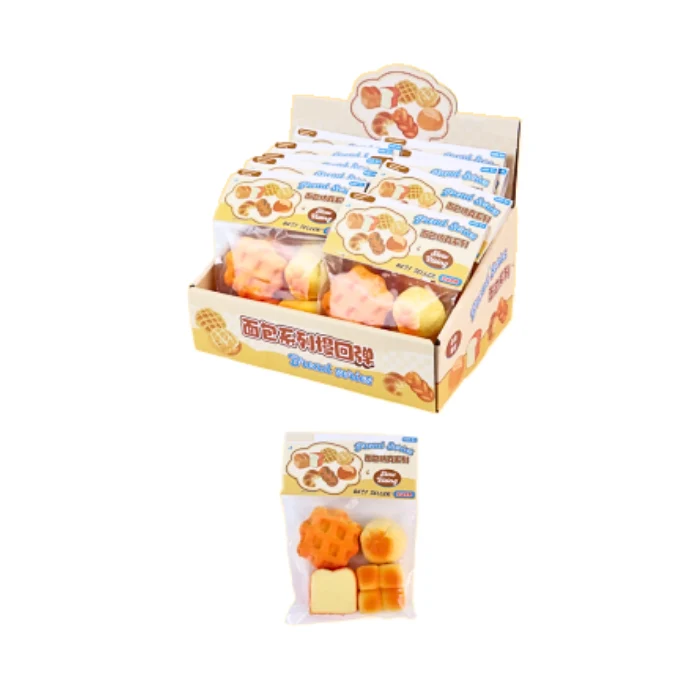 MOOSHIES Mini Bread 4-Pack Slow-Rise Bakery Scented Squishy Toy Set
