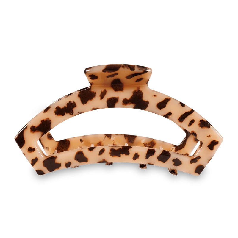 TELETIES Open Blonde Tortoise Large Claw Hair Clip for Women