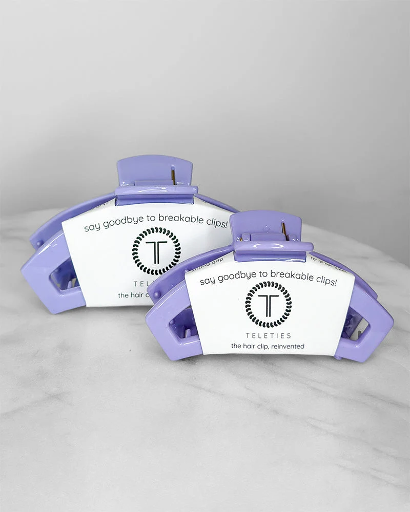 Teleties Medium Open Hair Clip in Lilac You Purple