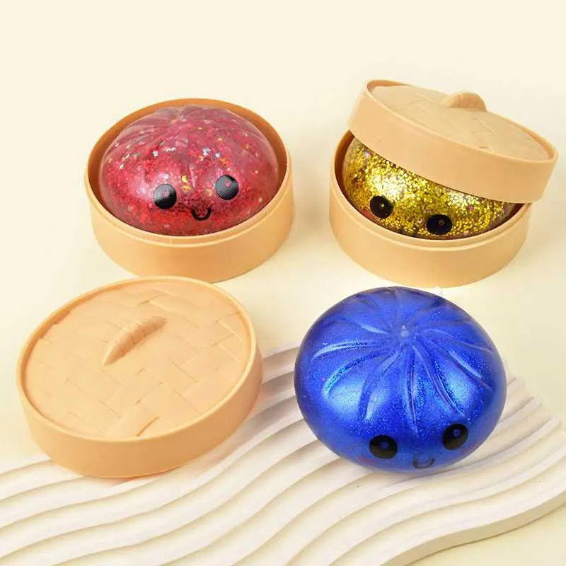 Mystery Squishy Dumpling -Glitter