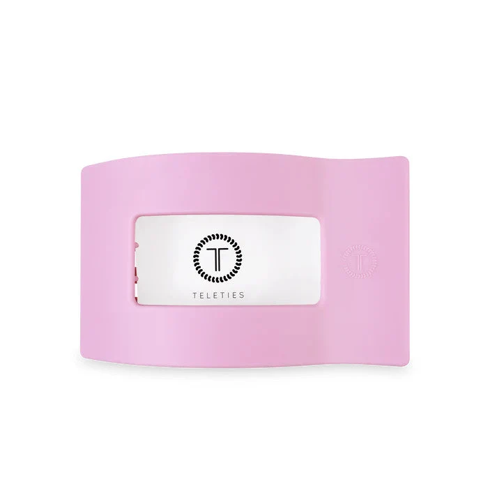 Teleties Merry Pinkmas Medium Flat Rectangle Hair Clip