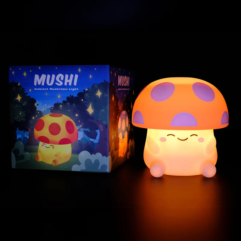 Mushi Ambient Mushroom Light Soft Silicone USB Rechargeable Lamp