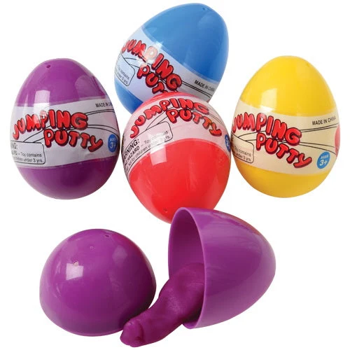 U.S. Toy Assorted Jumping Putties Bouncing Egg Shaped Party Favors