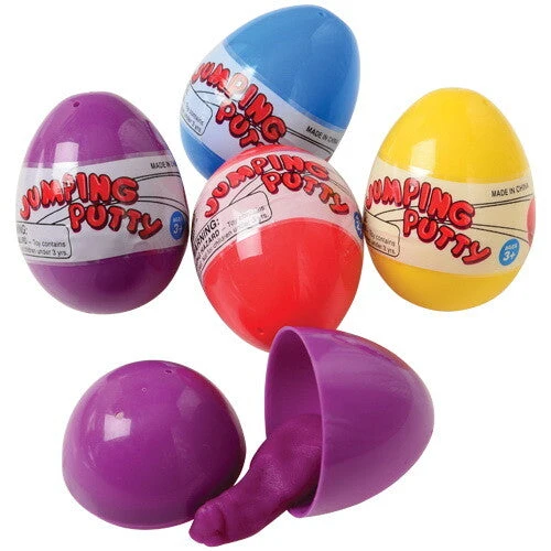 U.S. Toy Assorted Jumping Putties Bouncing Egg Shaped Party Favors
