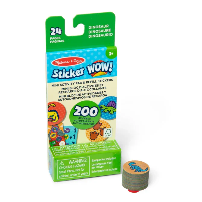 Melissa & Doug Sticker WOW! Dinosaur Activity Pad with 200 Refill Stickers