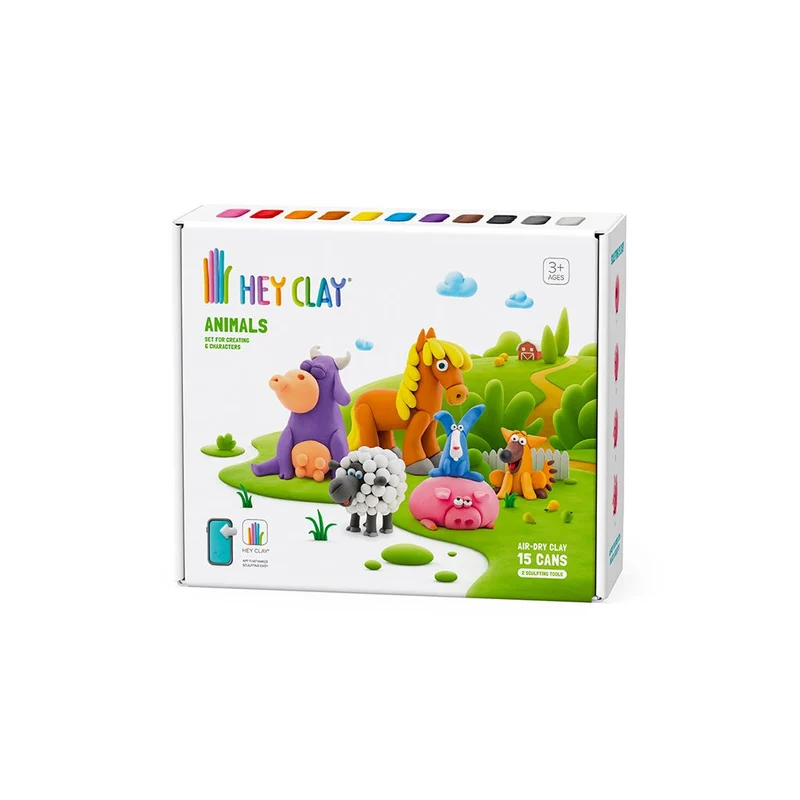 Hey Clay Animals Air-Dry Modeling Clay Set with Interactive App