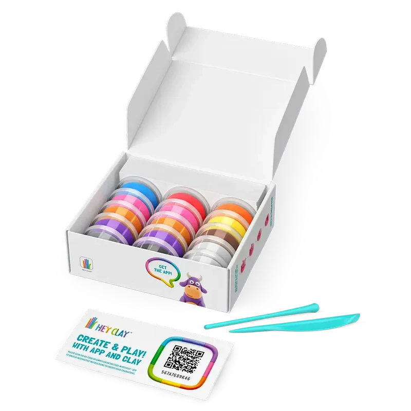 Hey Clay Animals Air-Dry Modeling Clay Set with Interactive App