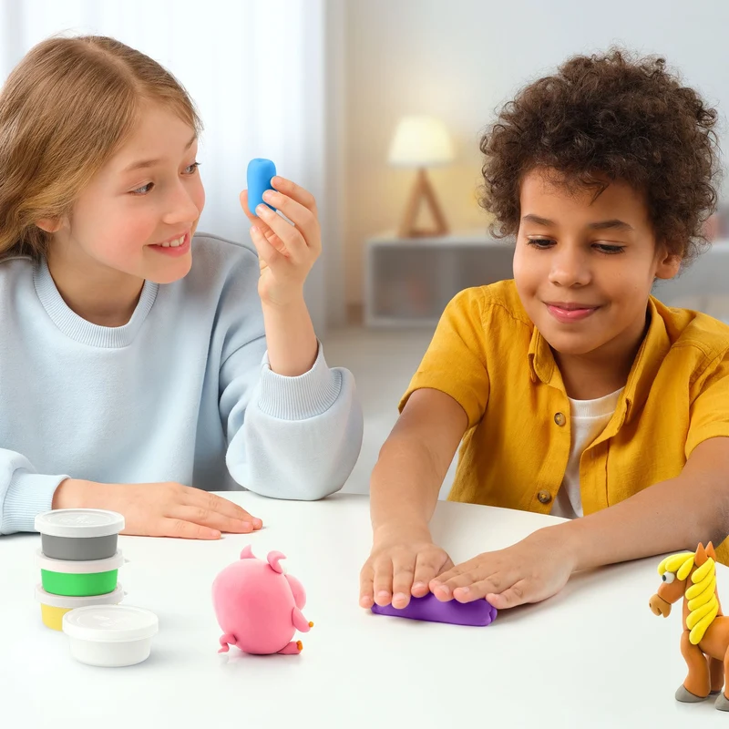 Hey Clay Animals Air-Dry Modeling Clay Set with Interactive App
