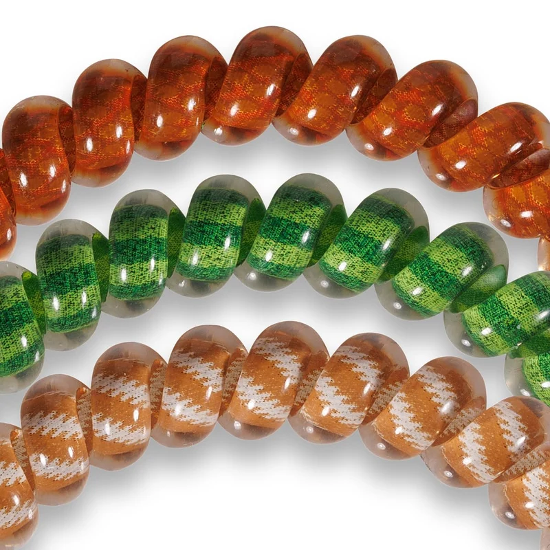 TELETIES Football Small Spiral Hair Coils No Crease Ties