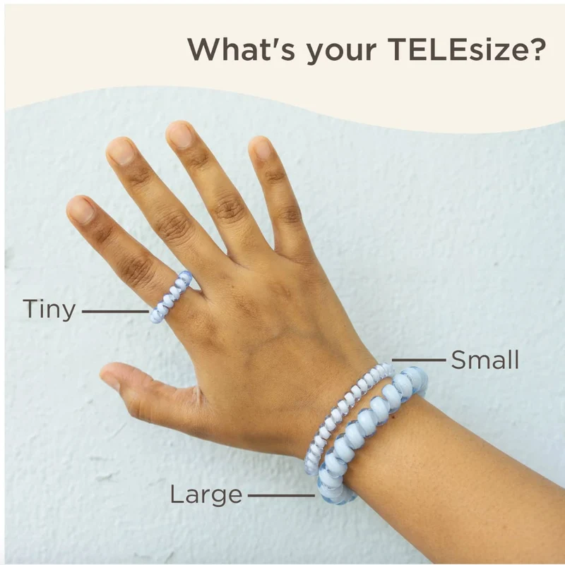 TELETIES Football Small Spiral Hair Coils No Crease Ties